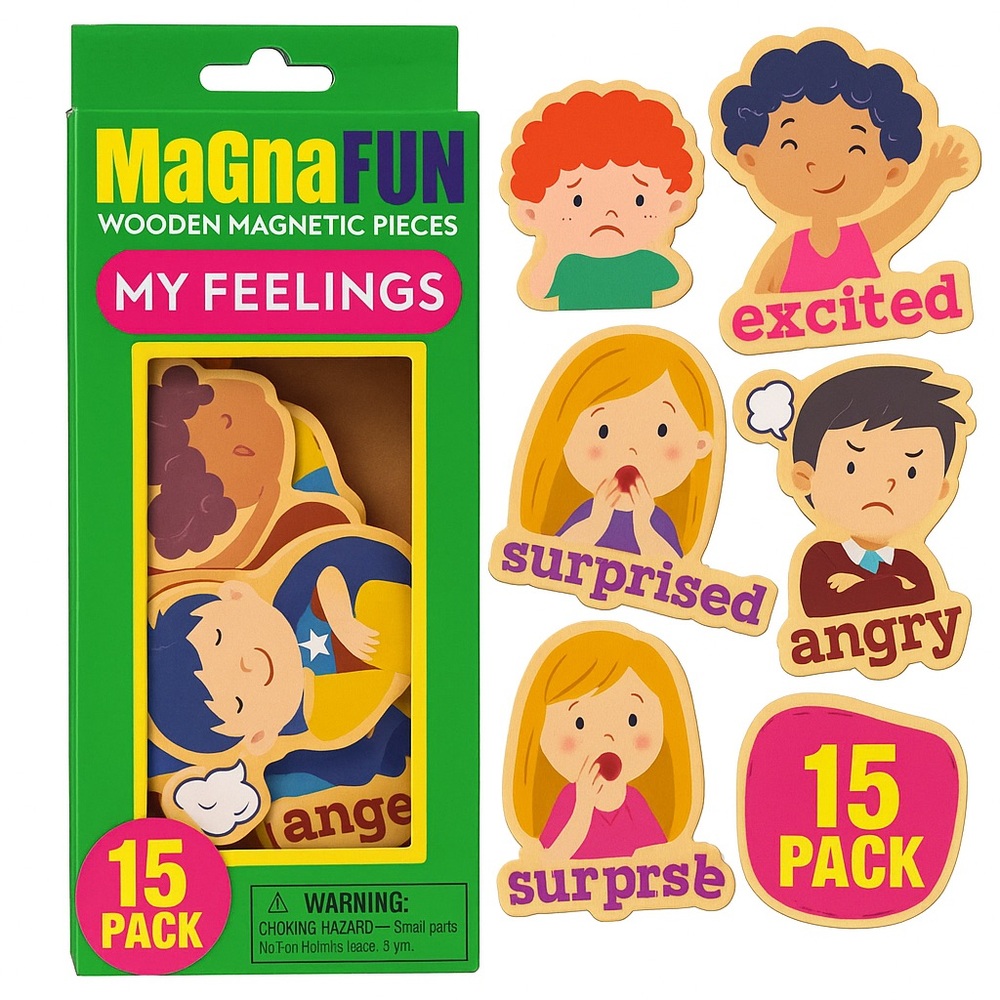 My Feelings Wooden Magnetic Set - Multicolor